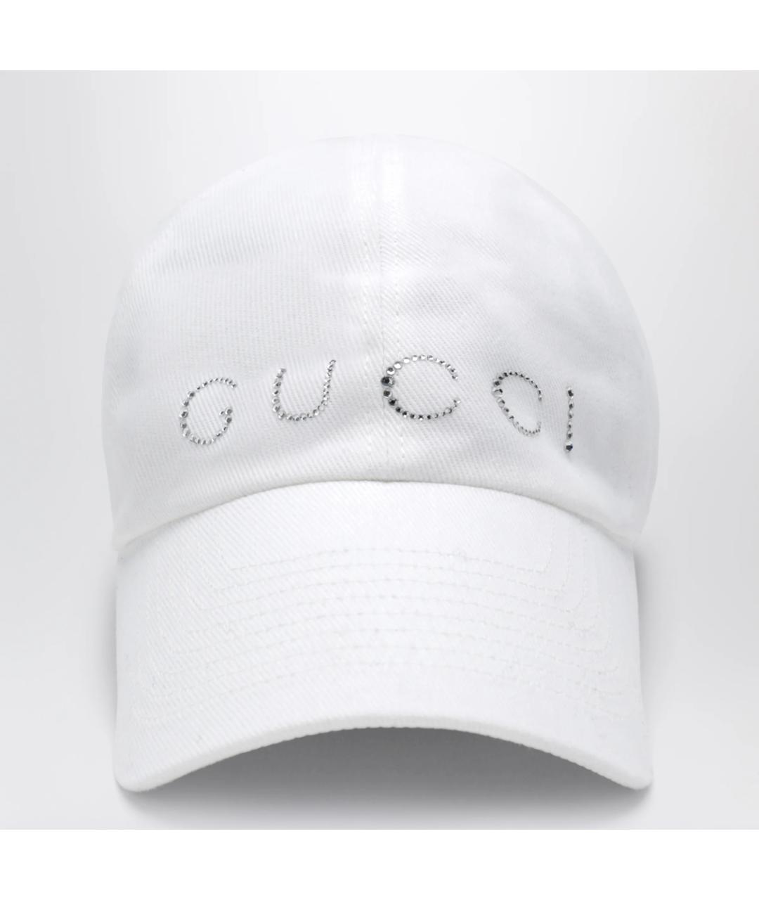 GUCCI Белая хлопковая кепка, фото 3