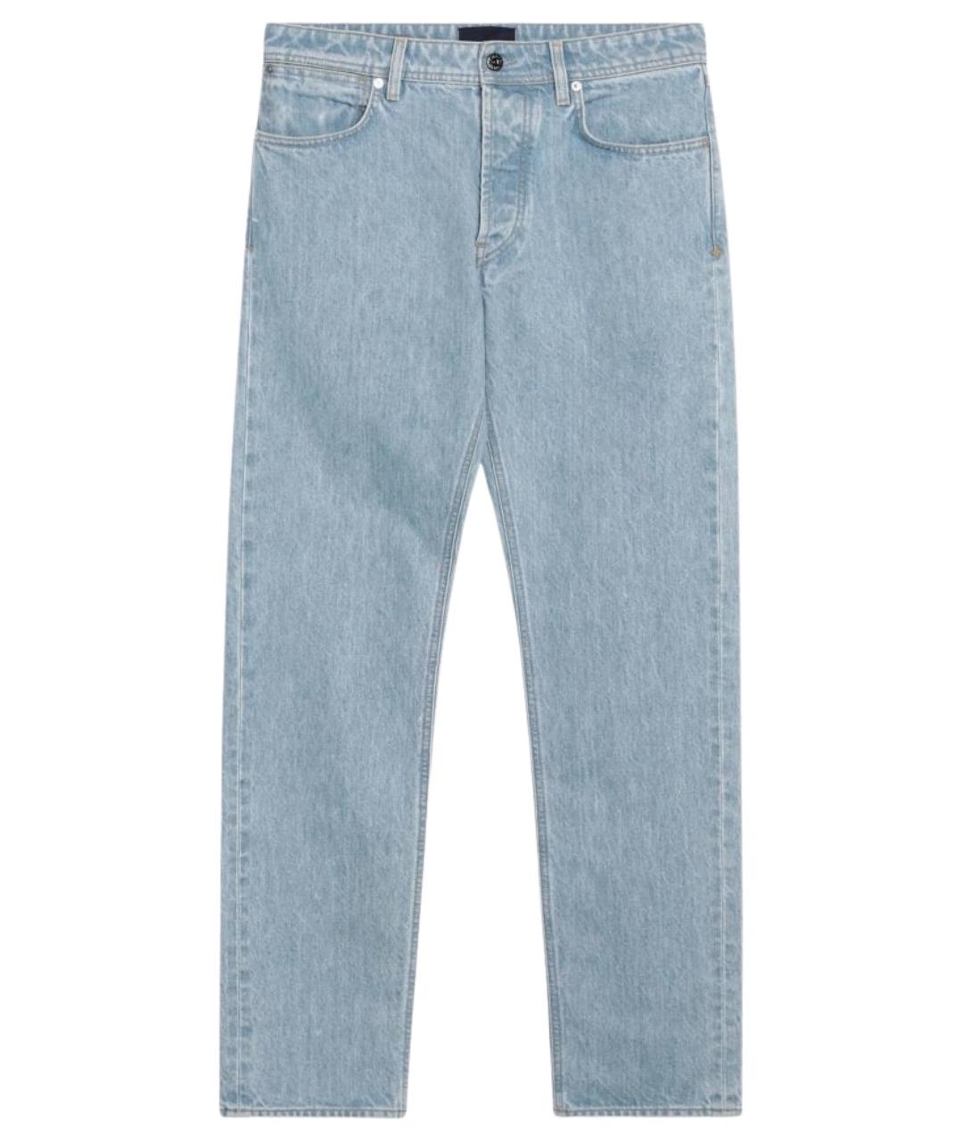 STONE ISLAND Голубые хлопковые прямые джинсы, фото 1