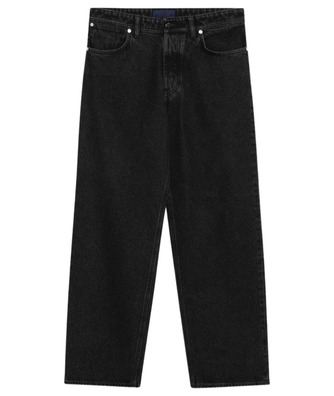 STONE ISLAND Черные хлопковые прямые джинсы, фото 1