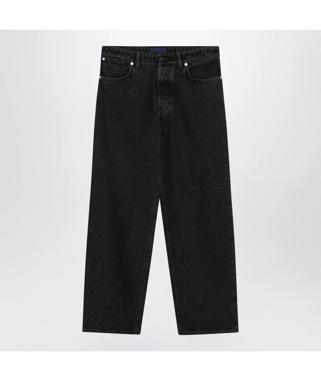 STONE ISLAND Черные хлопковые прямые джинсы, фото 3