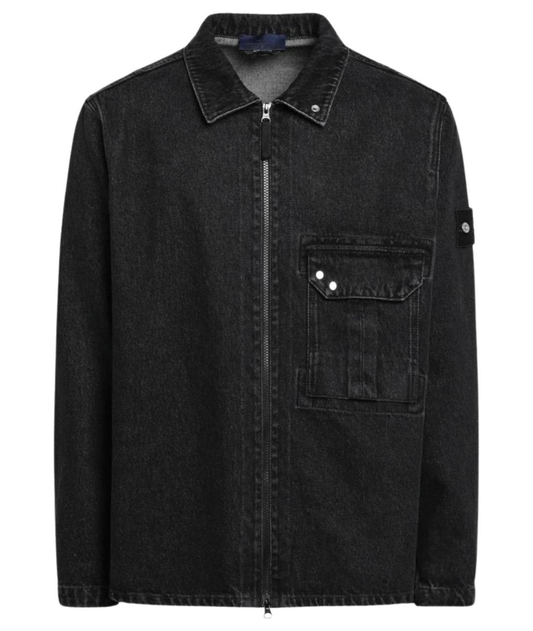 STONE ISLAND Черная деним куртка, фото 1