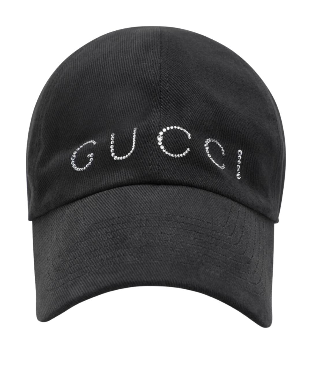 GUCCI Черная хлопковая кепка, фото 1