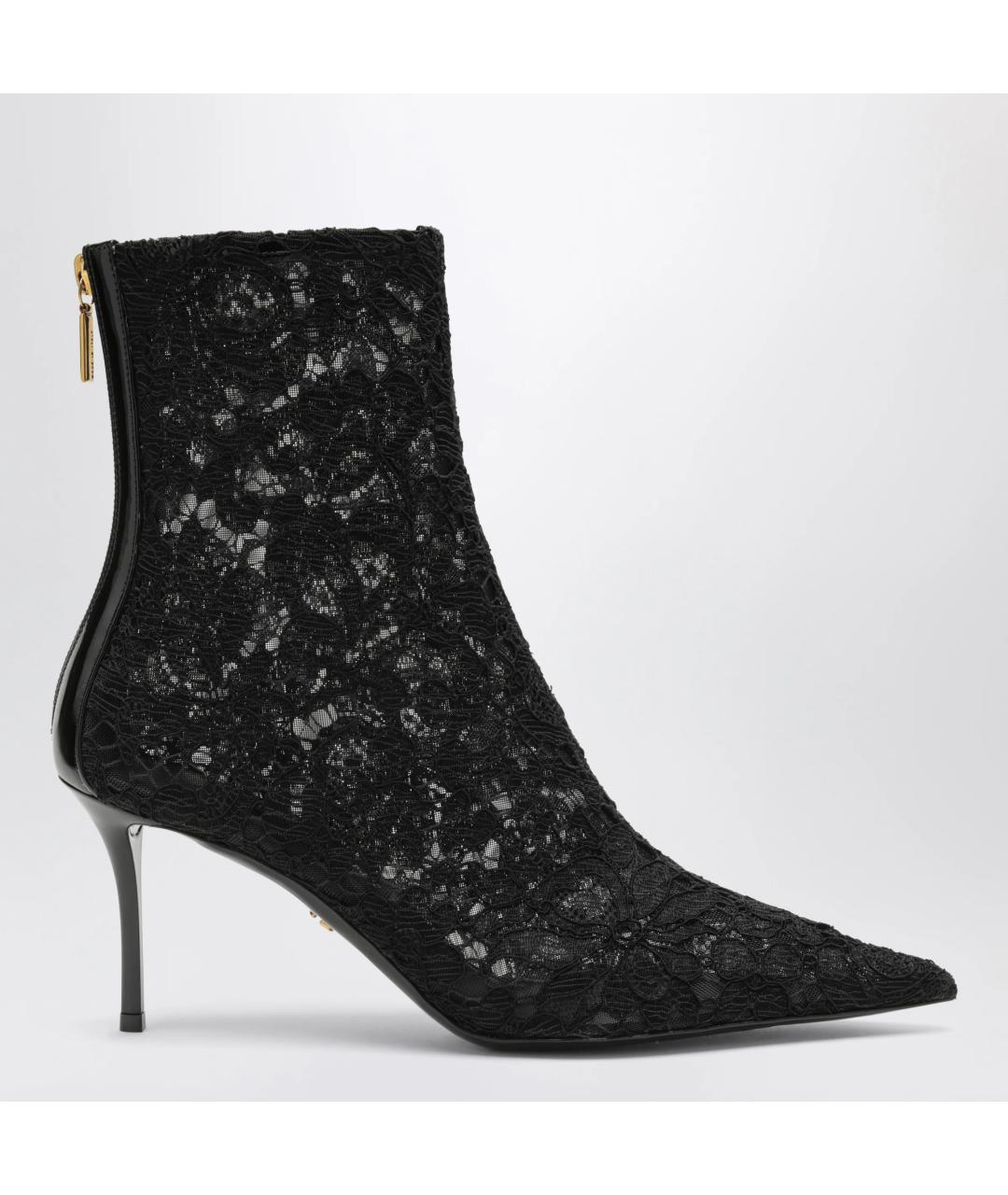 DOLCE&GABBANA Черные текстильные ботильоны, фото 3