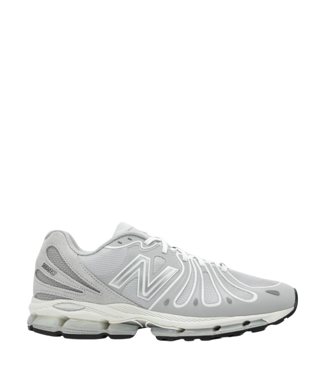 NEW BALANCE Серые синтетические низкие кроссовки / кеды, фото 1