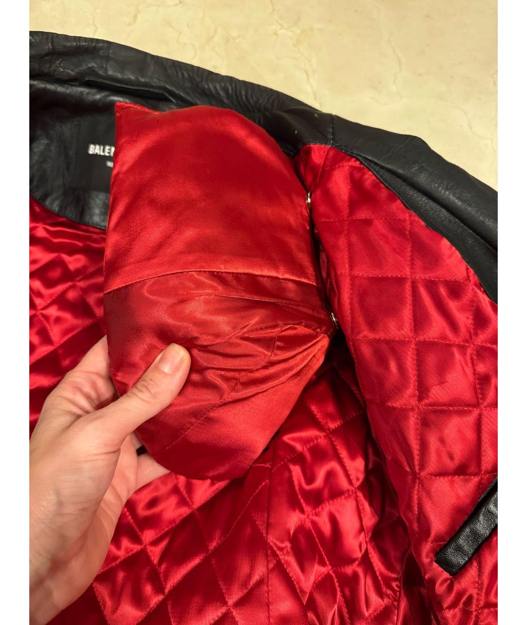 BALENCIAGA Черная кожаная куртка, фото 7
