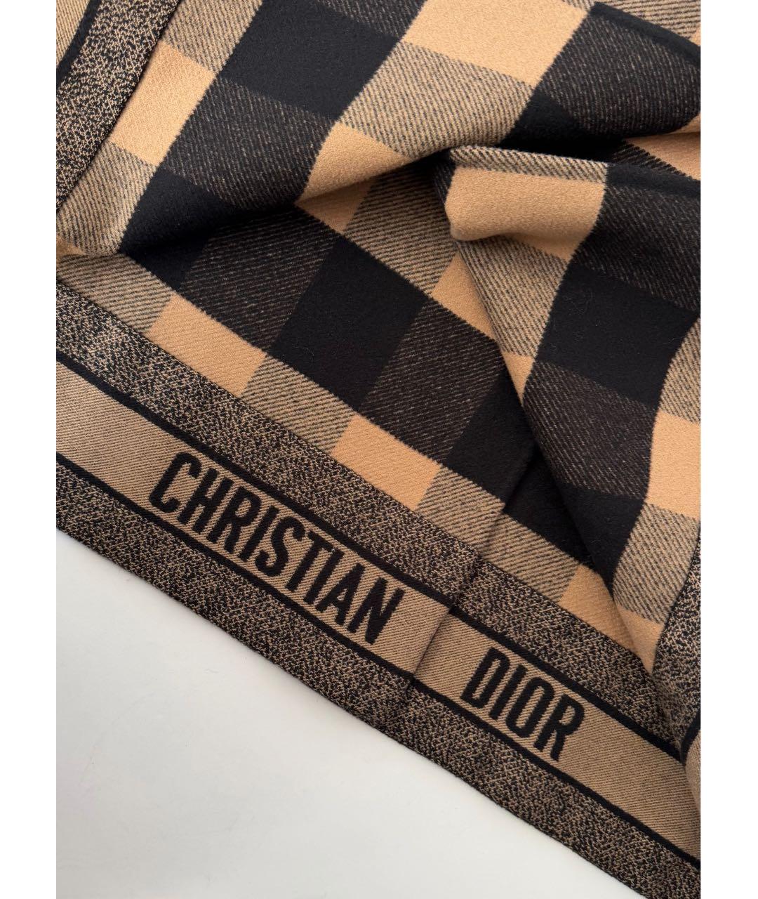 CHRISTIAN DIOR Коричневое шерстяное пальто, фото 2
