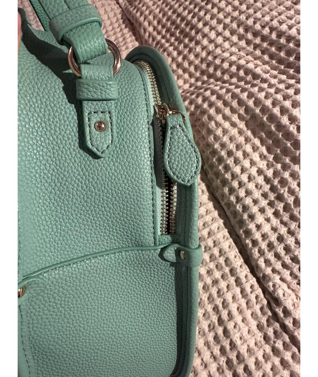 TRUSSARDI Бирюзовый рюкзак из искусственной кожи, фото 2