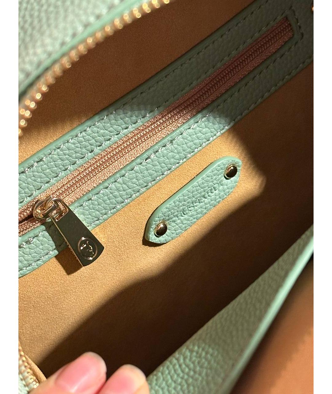 TRUSSARDI Бирюзовый рюкзак из искусственной кожи, фото 4