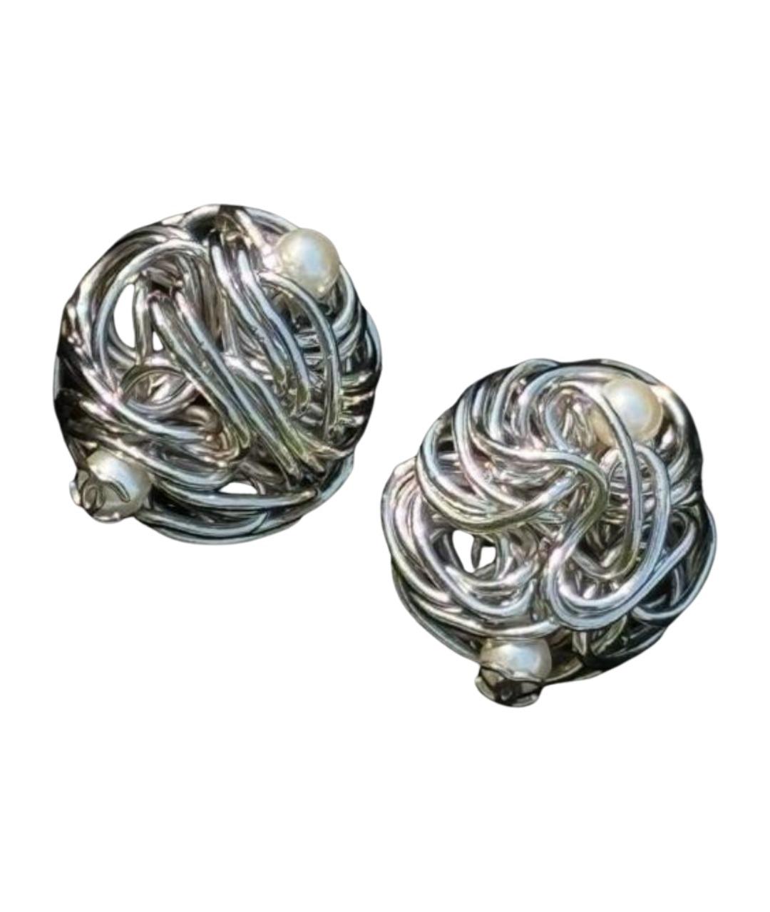 CHANEL Серебряные клипсы, фото 1