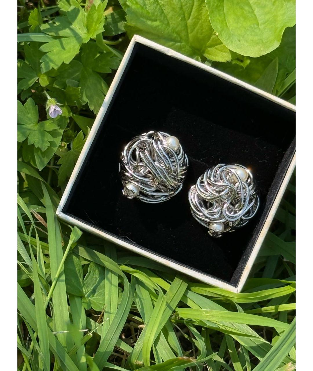 CHANEL Серебряные клипсы, фото 8
