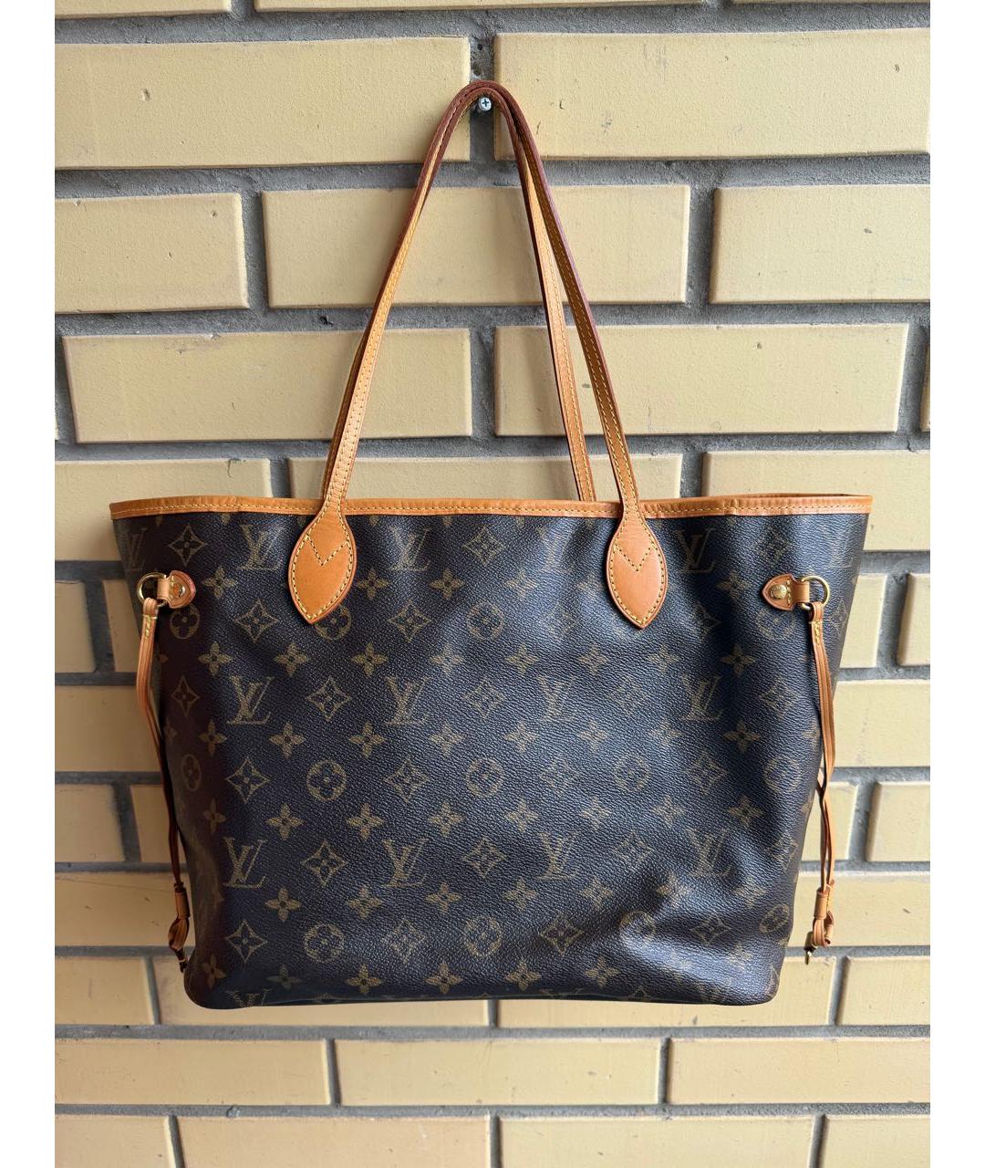 LOUIS VUITTON Коричневая сумка тоут из канвы, фото 2