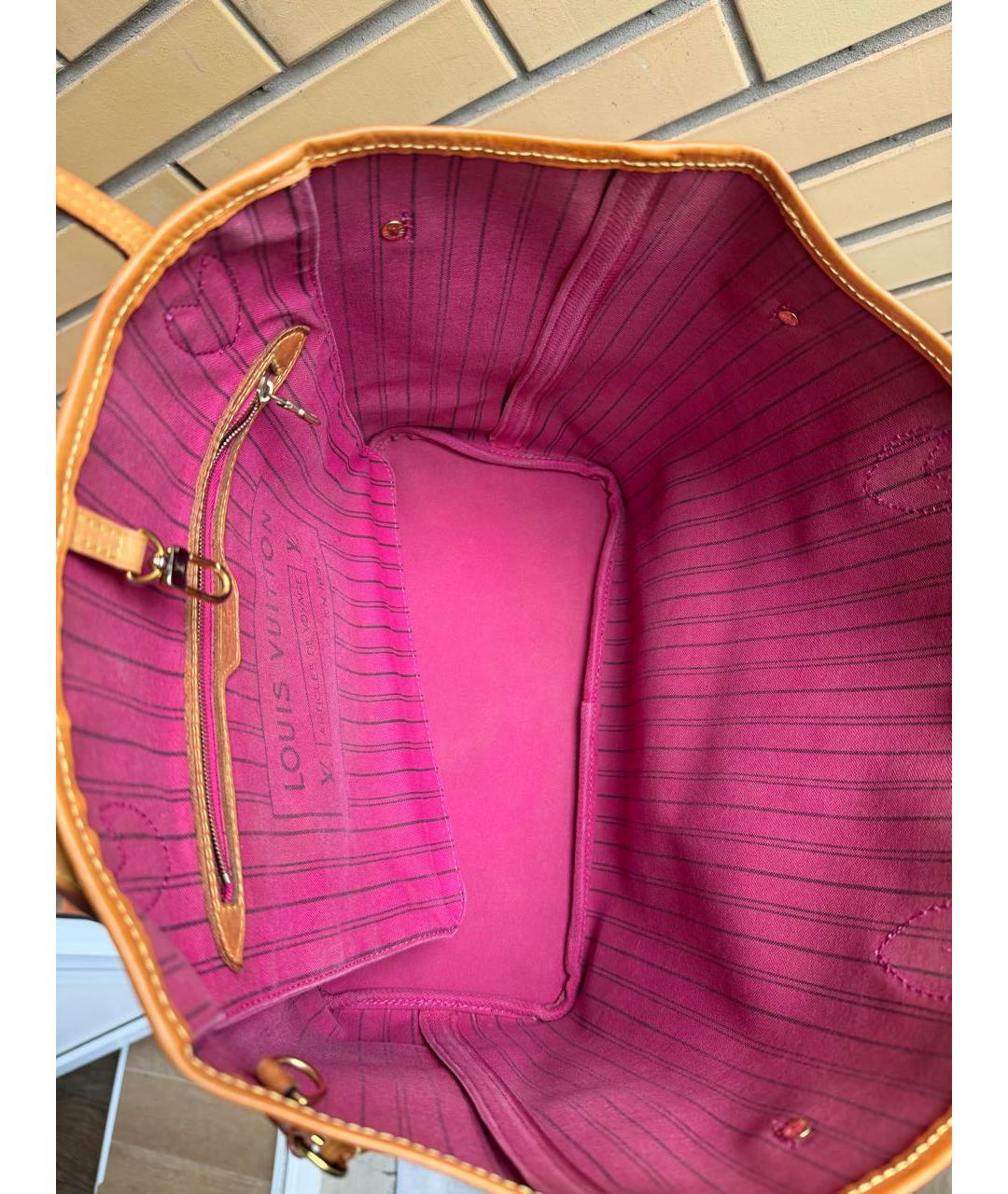 LOUIS VUITTON Коричневая сумка тоут из канвы, фото 5