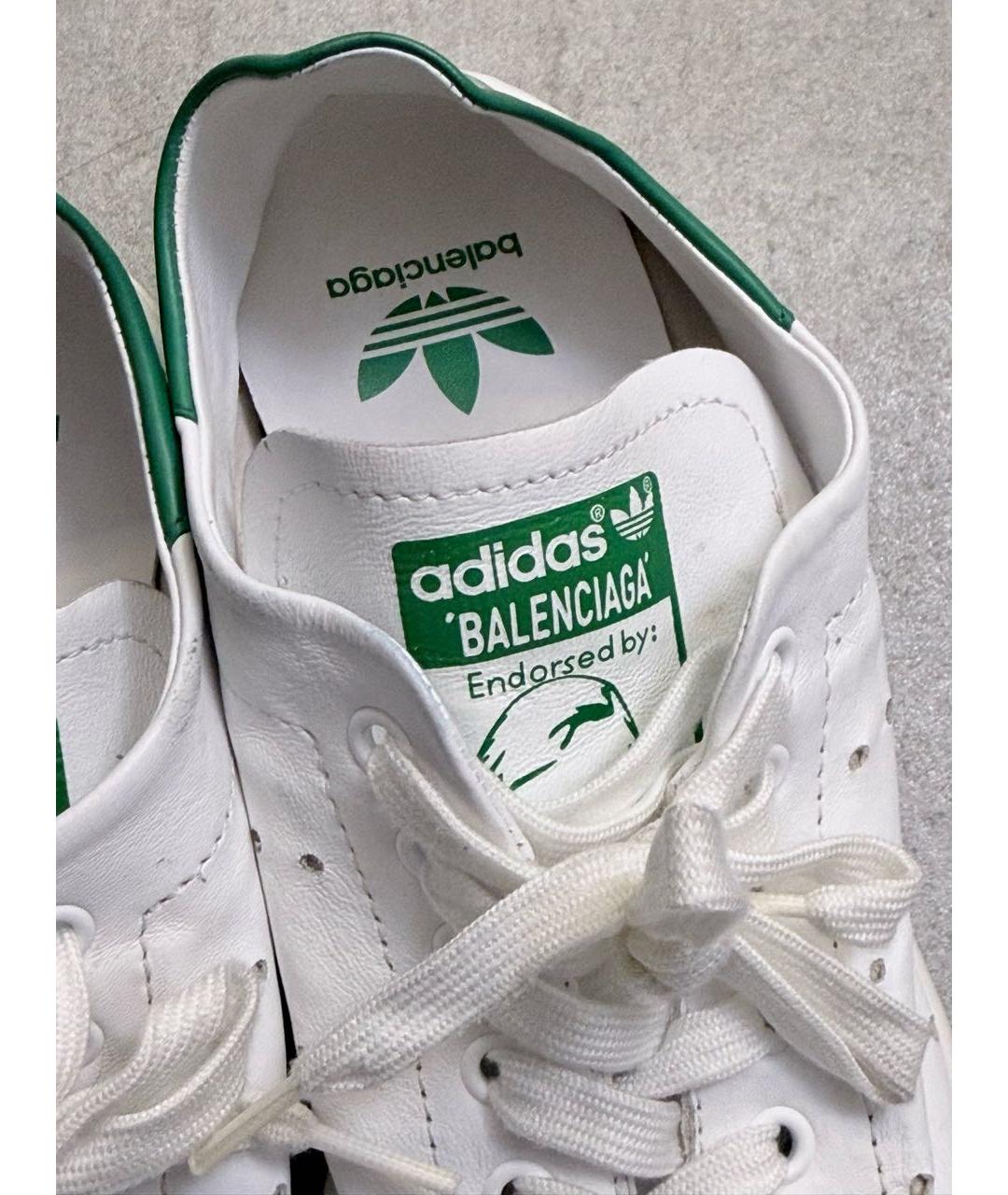 BALENCIAGA Белые кожаные кеды, фото 7