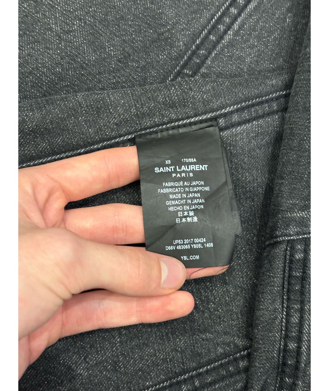 SAINT LAURENT Серая деним куртка, фото 6