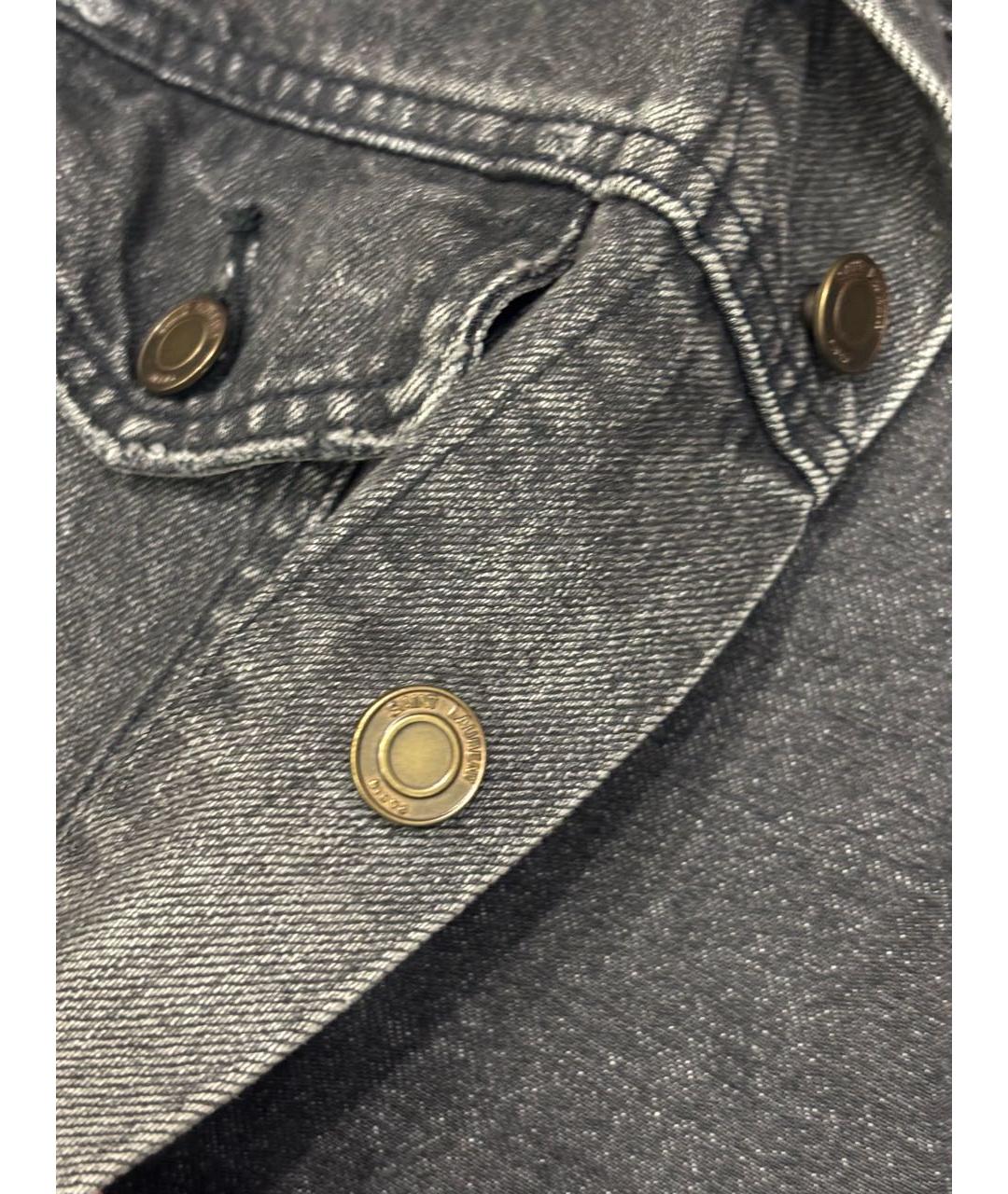 SAINT LAURENT Серая деним куртка, фото 4