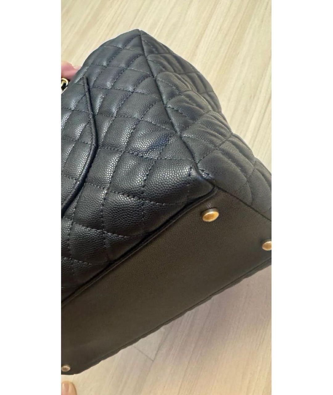 CHANEL Черная кожаная сумка тоут, фото 3