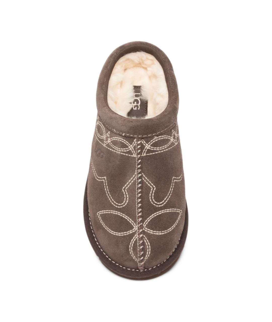 UGG Коричневые замшевые сабо, фото 3