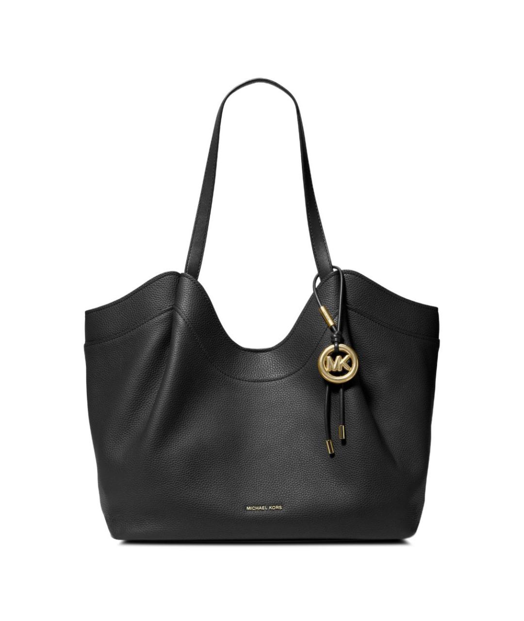 MICHAEL KORS Черная кожаная сумка тоут, фото 1