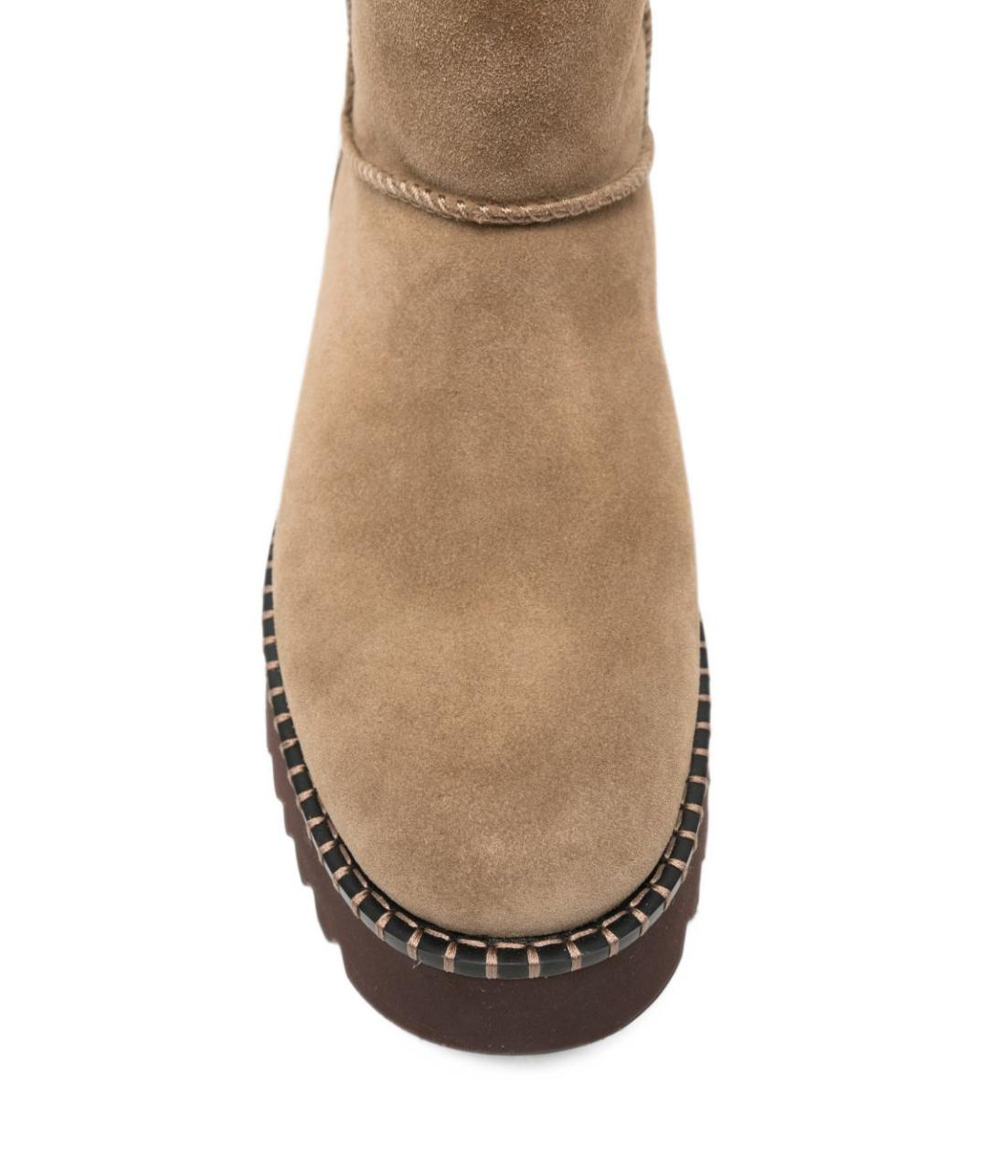UGG Бежевые замшевые сапоги, фото 3