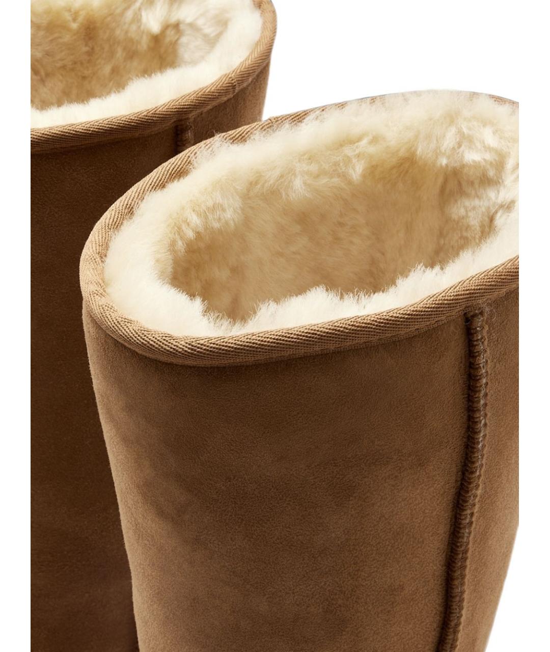 UGG Бежевые замшевые сапоги, фото 4