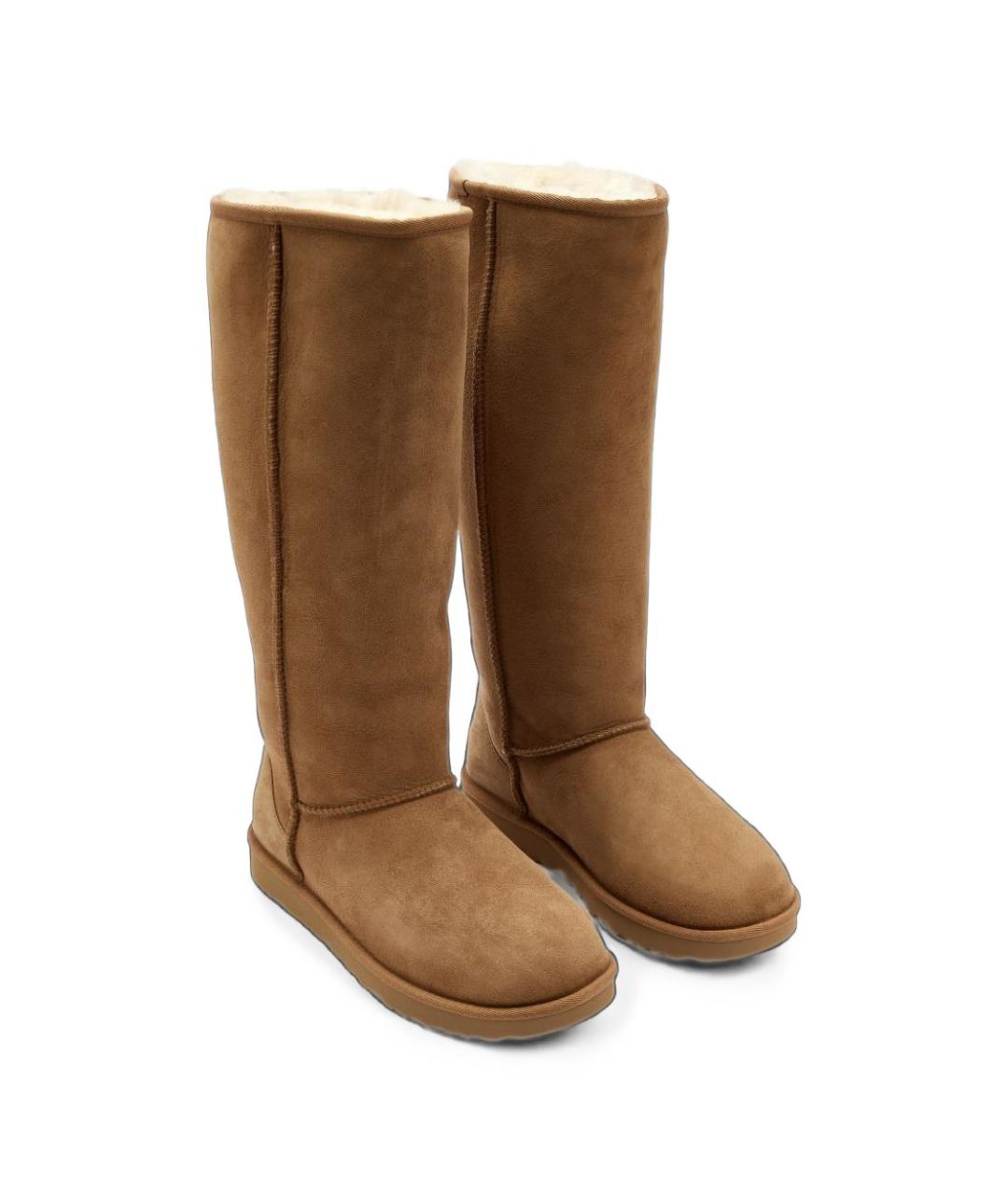 UGG Бежевые замшевые сапоги, фото 3