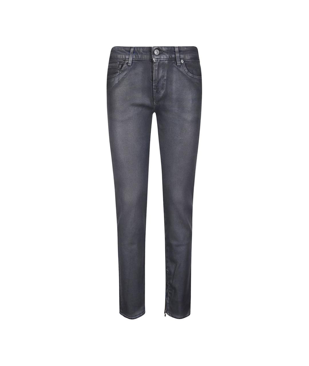 7 FOR ALL MANKIND Серые хлопковые джинсы слим, фото 4