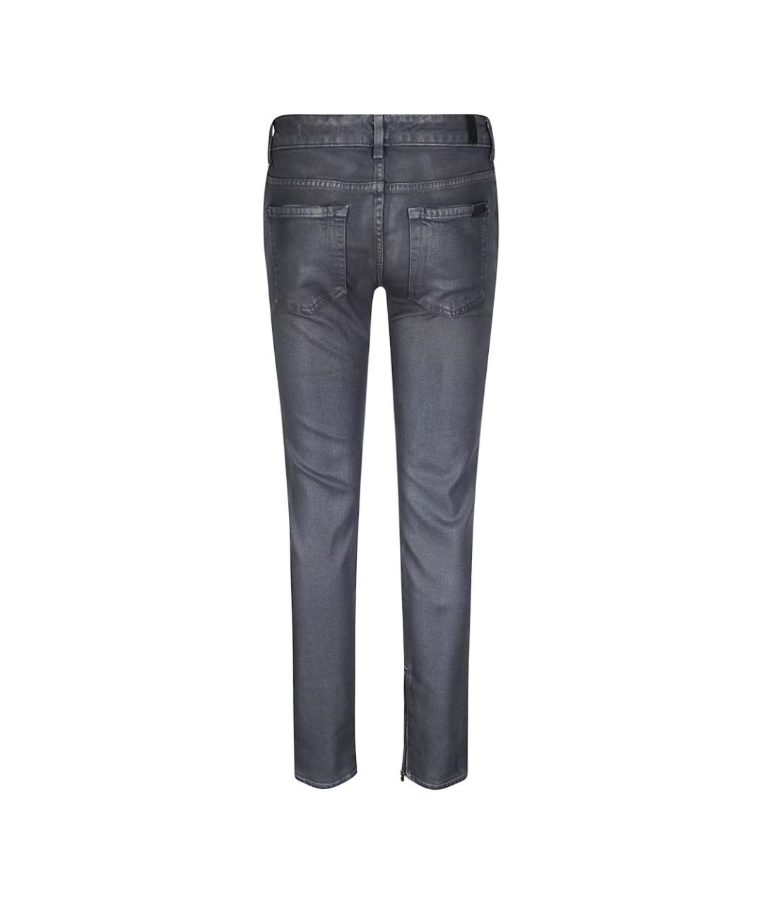 7 FOR ALL MANKIND Серые хлопковые джинсы слим, фото 2
