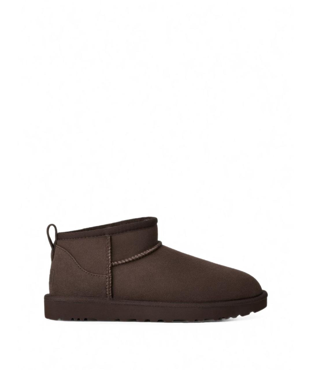 UGG Коричневые замшевые полусапоги, фото 3