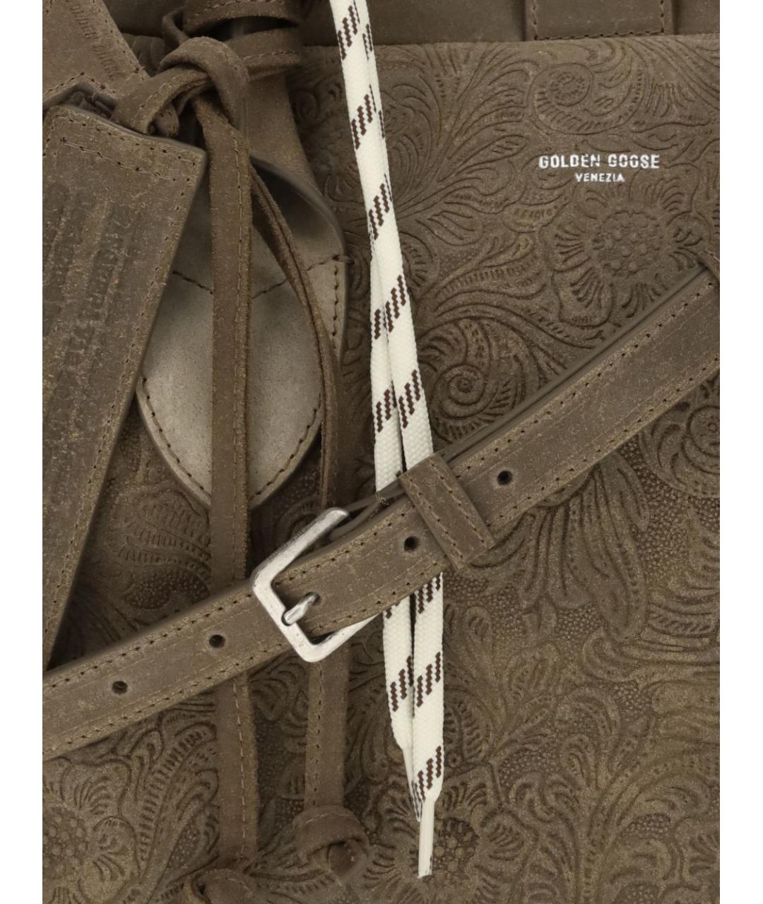 GOLDEN GOOSE Коричневая кожаная сумка тоут, фото 4