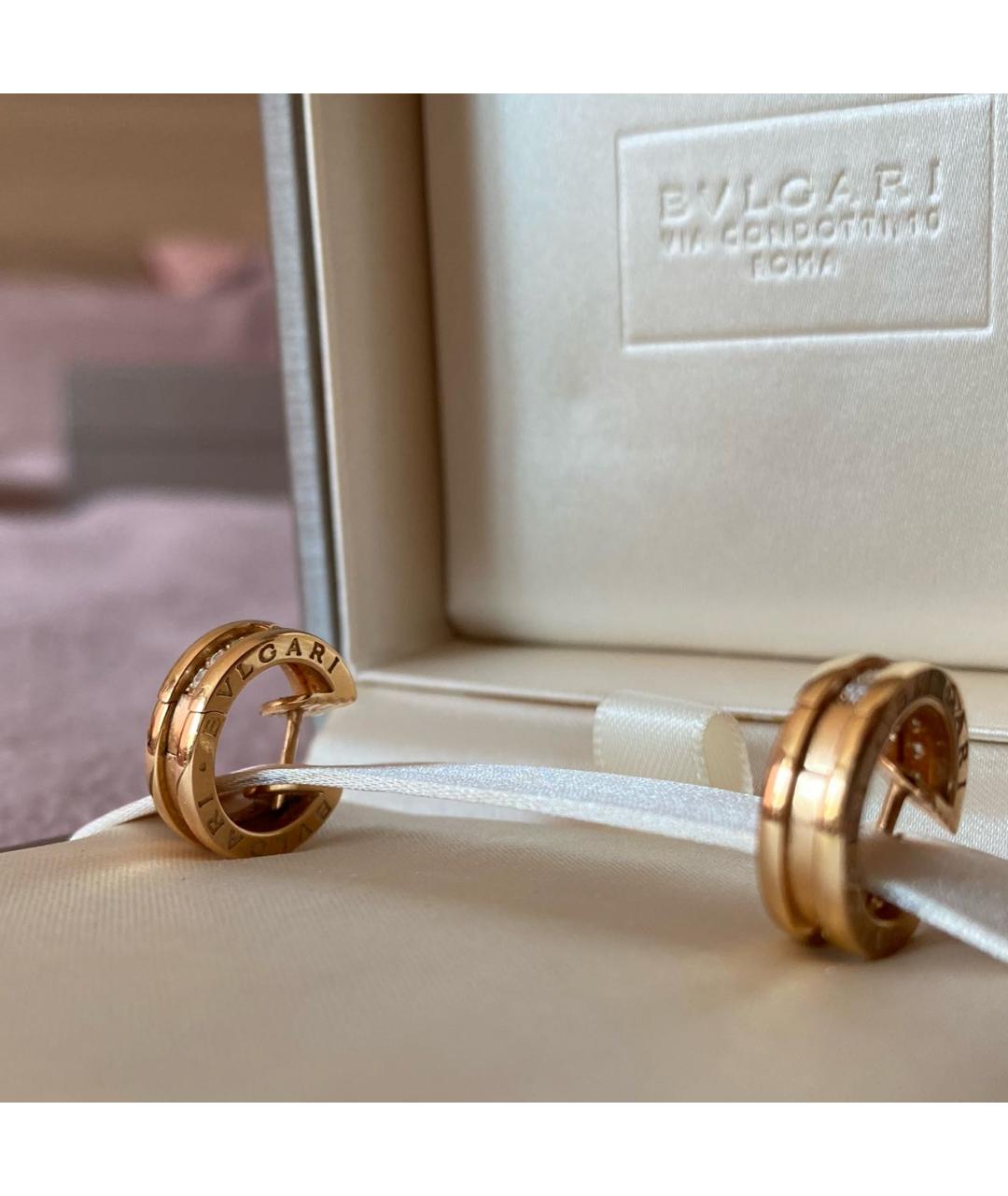 BVLGARI Золотые серьги из розового золота, фото 3