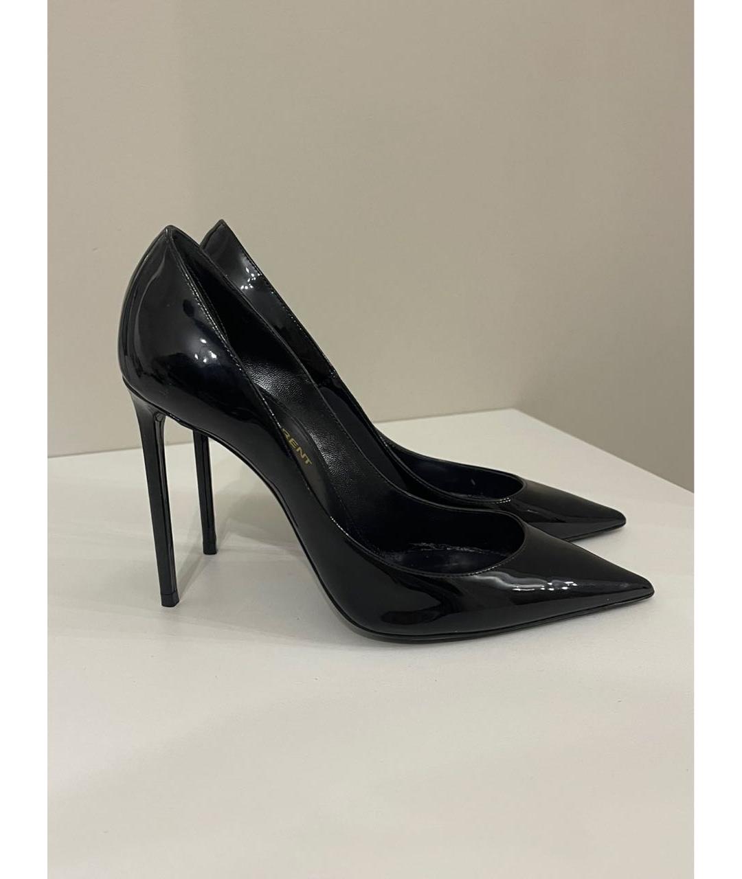 SAINT LAURENT Черные туфли из лакированной кожи, фото 9