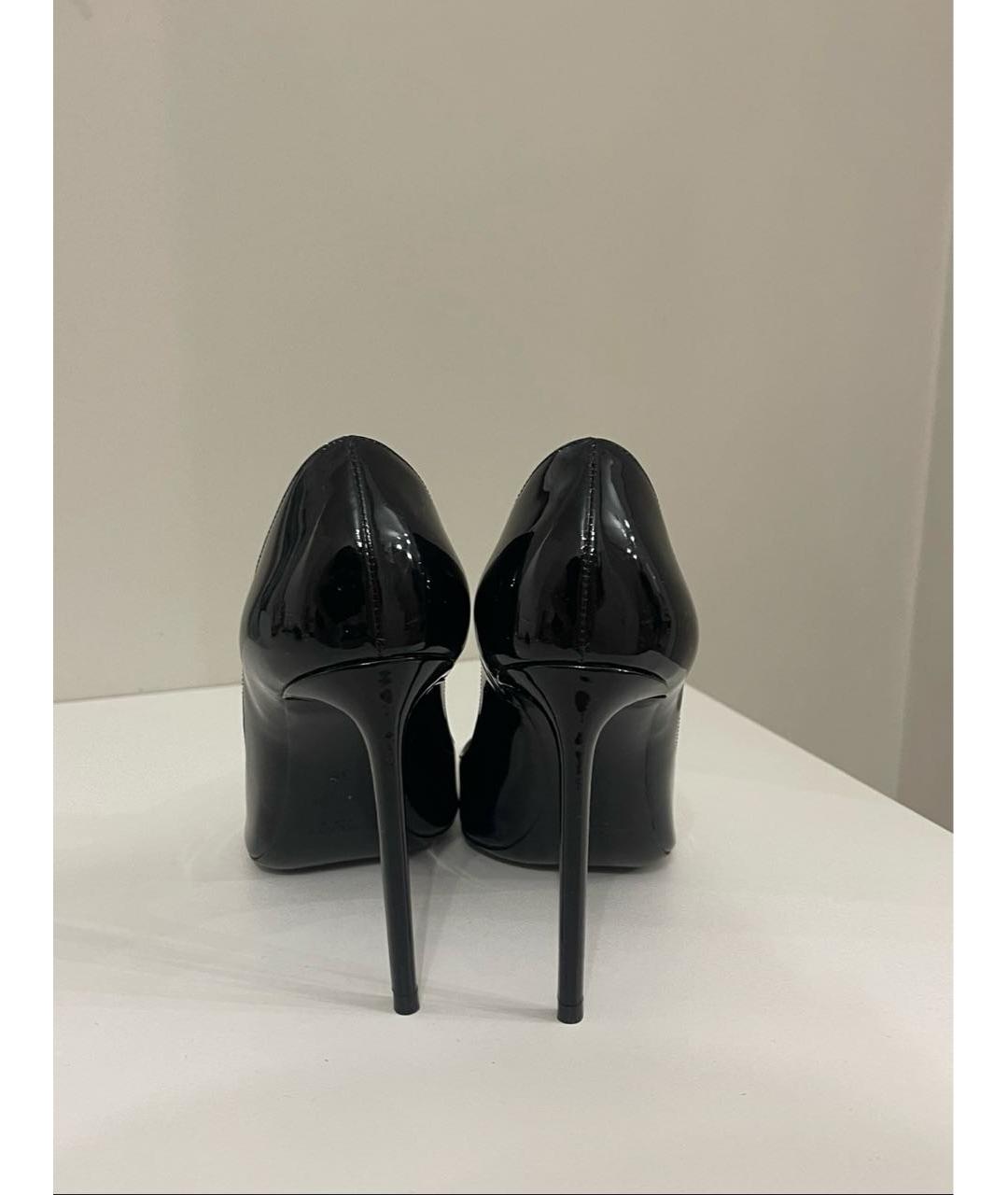 SAINT LAURENT Черные туфли из лакированной кожи, фото 4
