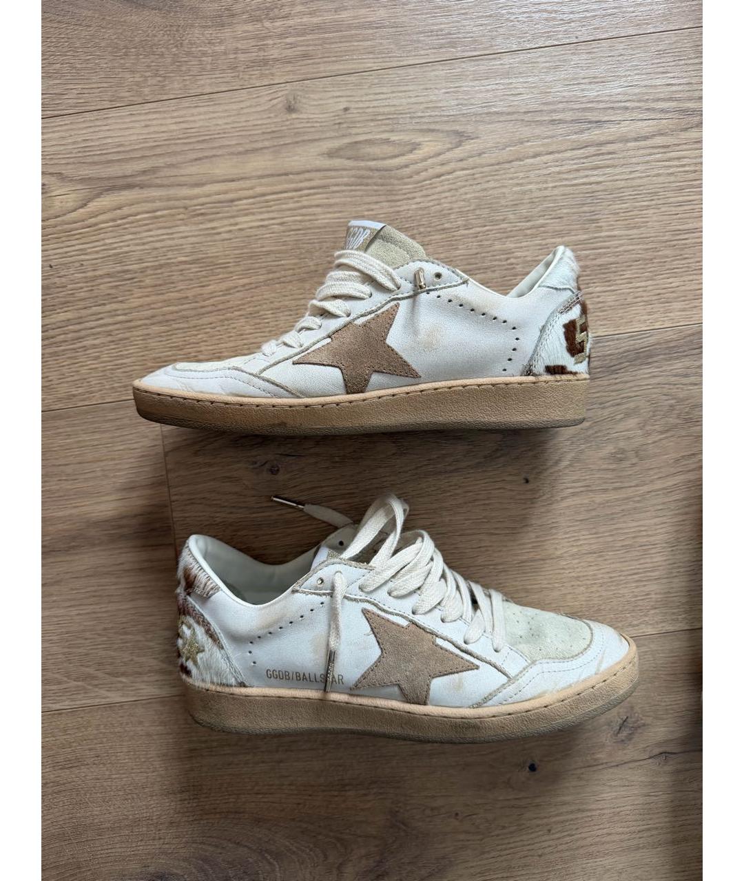 GOLDEN GOOSE Белые кожаные кеды, фото 5