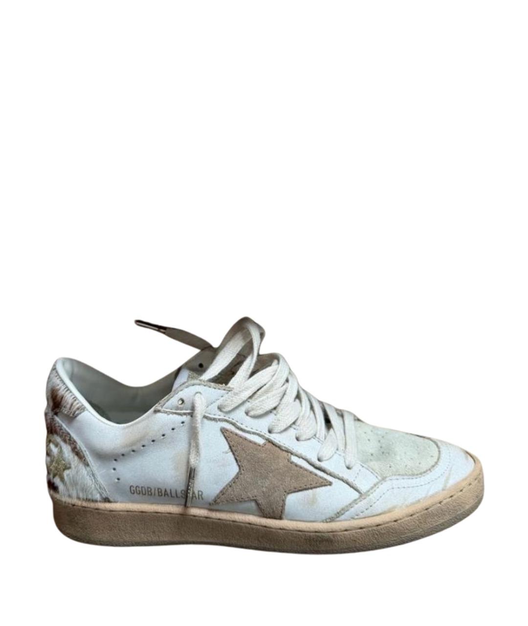 GOLDEN GOOSE Белые кожаные кеды, фото 1