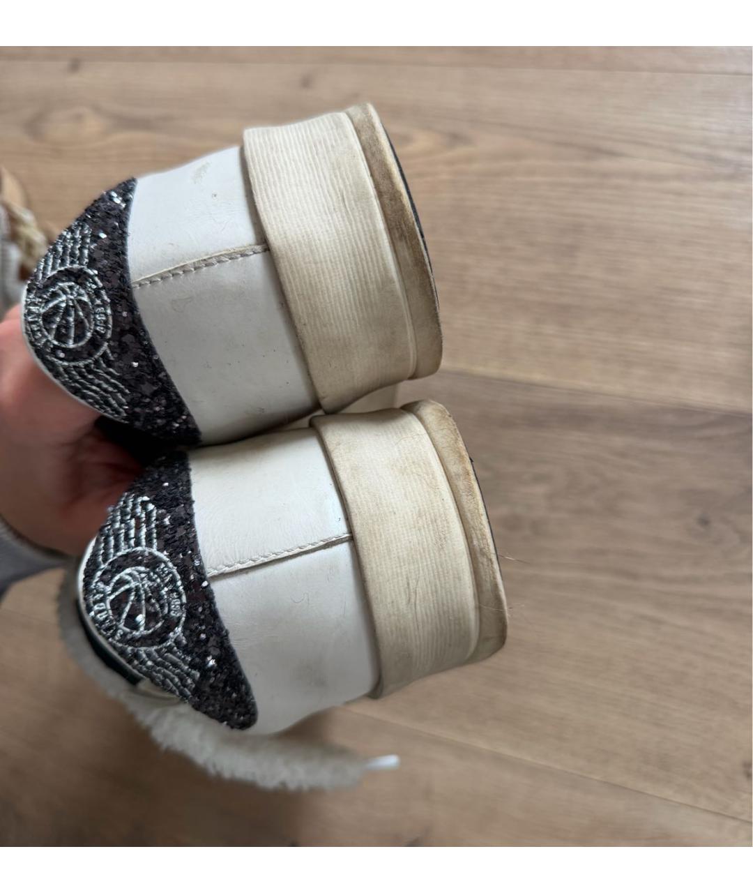 GOLDEN GOOSE Белые кожаные кроссовки, фото 3
