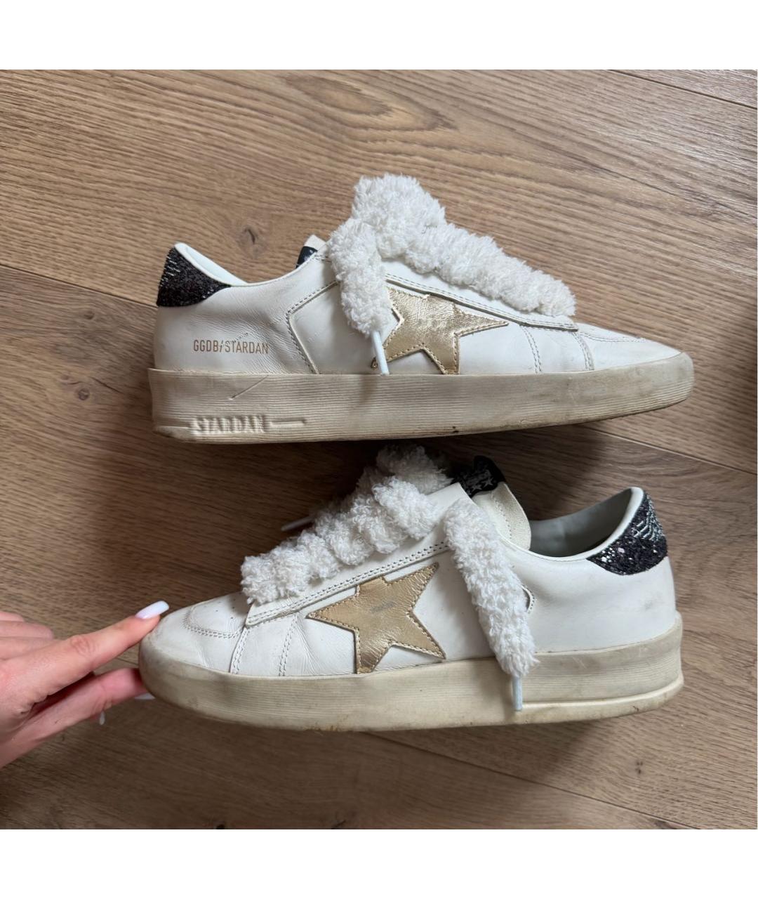 GOLDEN GOOSE Белые кожаные кроссовки, фото 5
