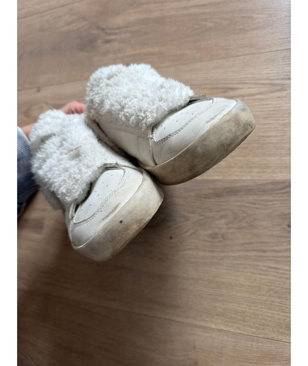 GOLDEN GOOSE Белые кожаные кроссовки, фото 2