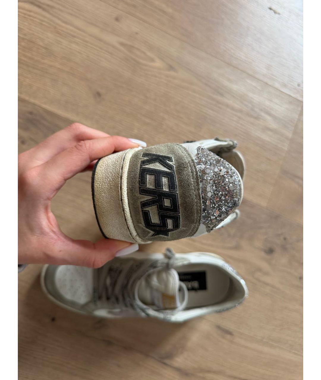 GOLDEN GOOSE Белые кожаные кеды, фото 3