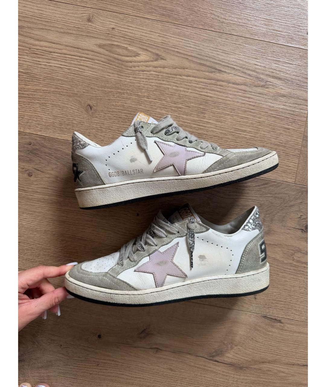 GOLDEN GOOSE Белые кожаные кеды, фото 7