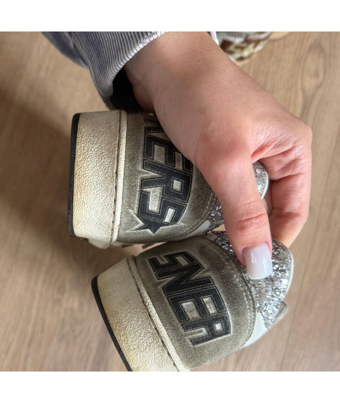 GOLDEN GOOSE Белые кожаные кеды, фото 6