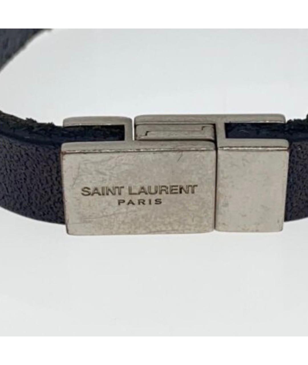 SAINT LAURENT Черный браслет, фото 3