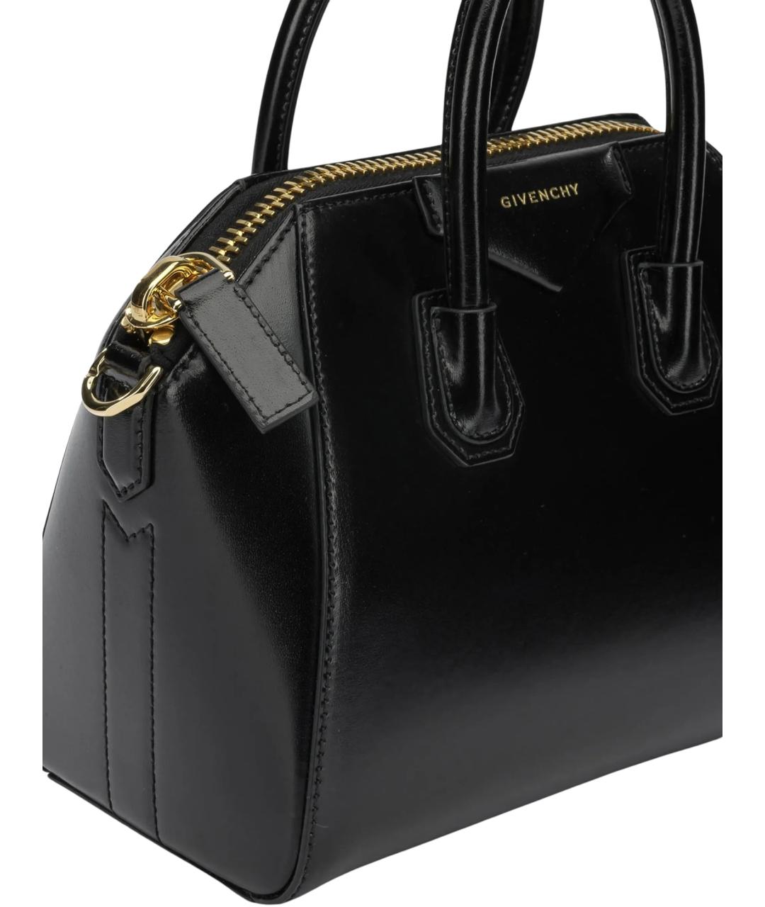 GIVENCHY Черная кожаная сумка тоут, фото 4