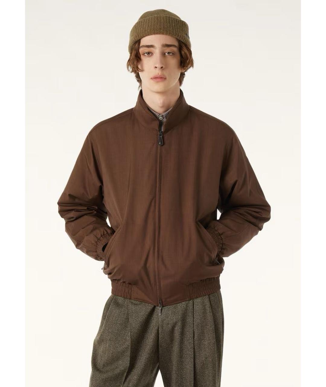 LORO PIANA Коричневая шерстяная куртка, фото 3