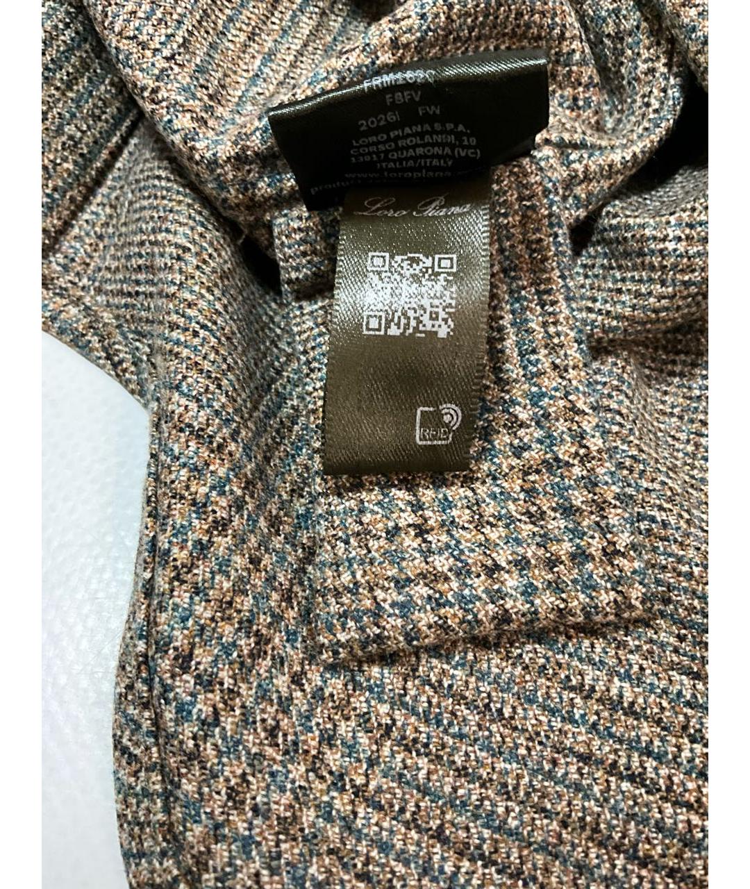 LORO PIANA Бежевая шерстяная кэжуал рубашка, фото 6