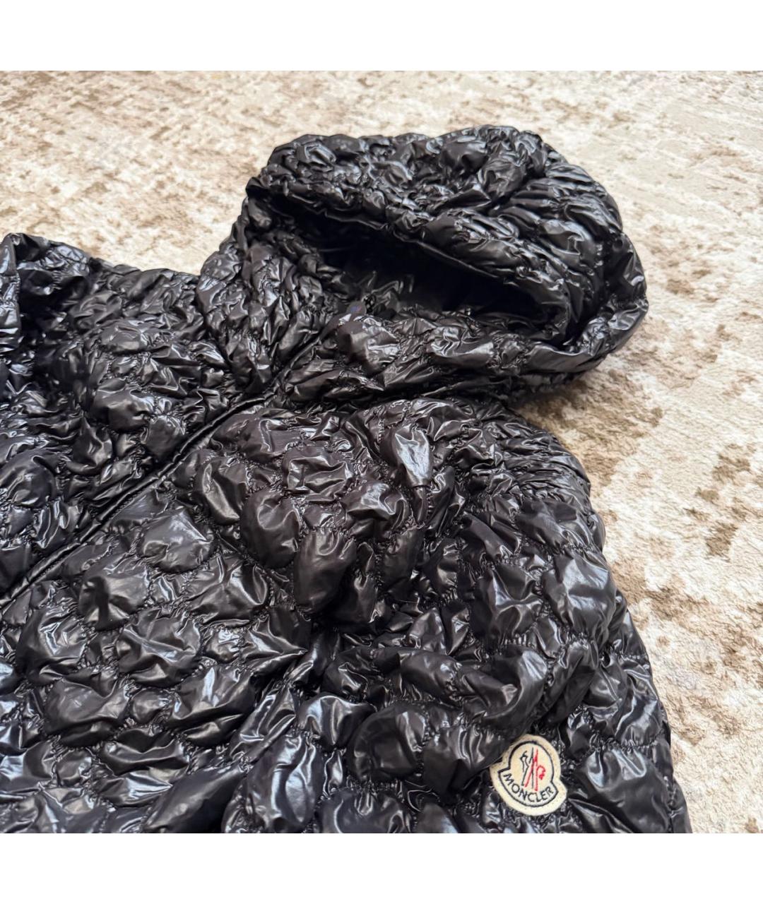 MONCLER Черная нейлоновая куртка, фото 3