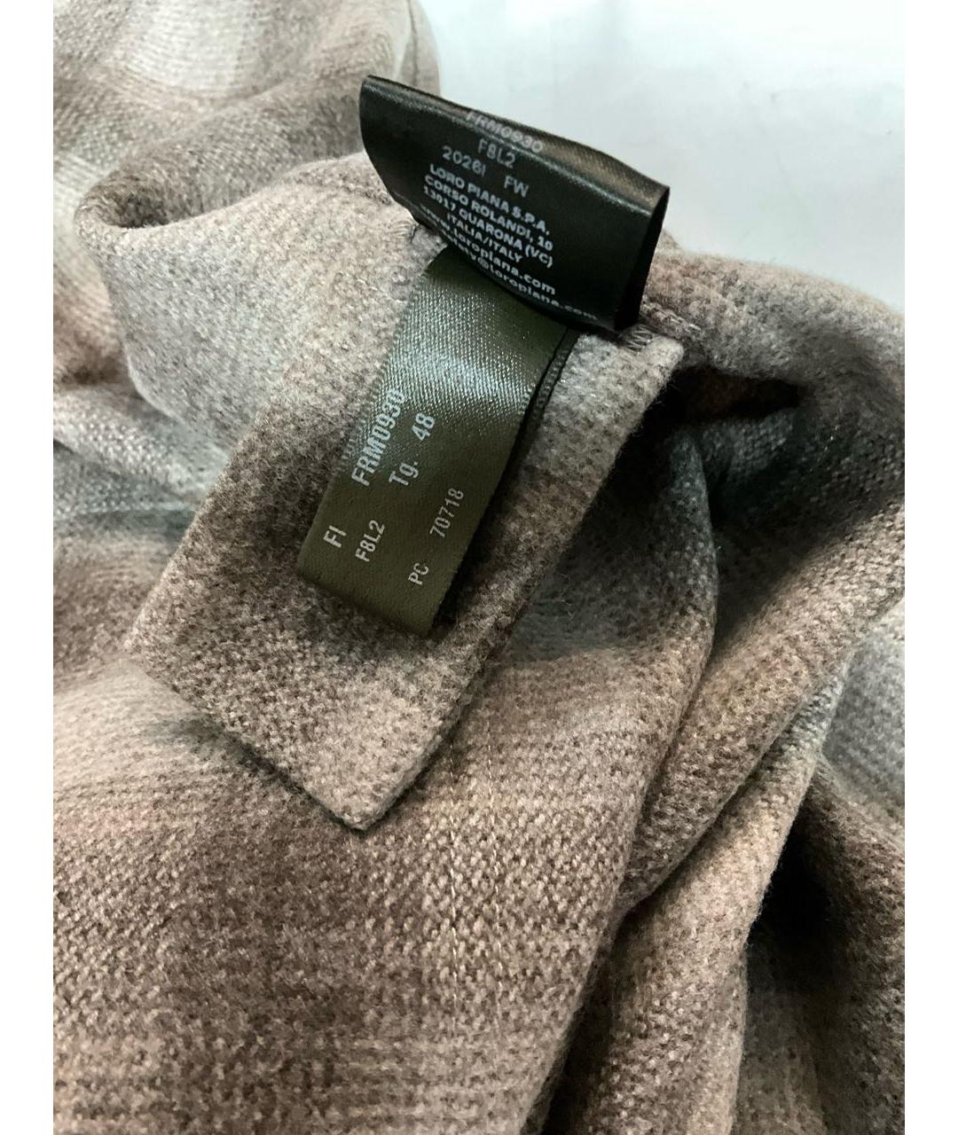 LORO PIANA Бежевая шерстяная кэжуал рубашка, фото 8