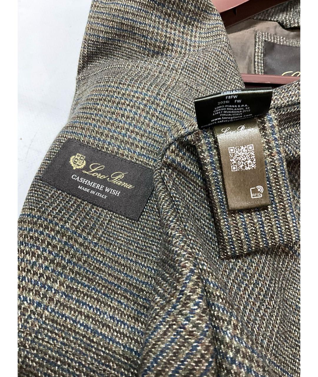 LORO PIANA Хаки шерстяная кэжуал рубашка, фото 6
