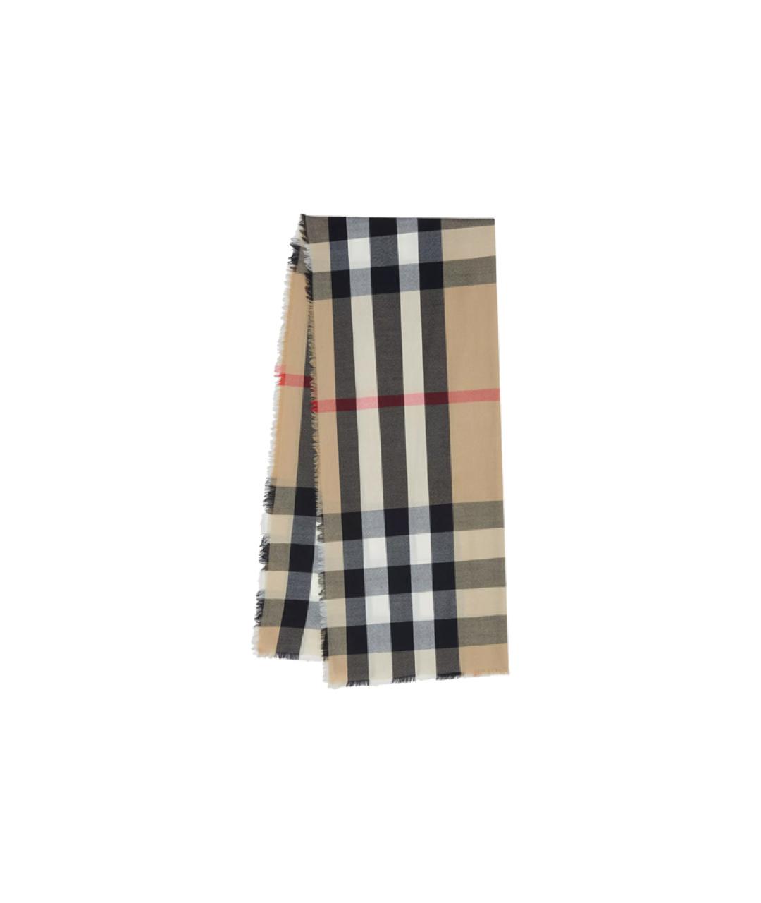BURBERRY Бежевый кашемировый шарф, фото 3