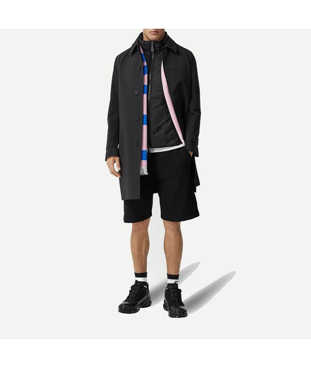 BURBERRY Синий шерстяной шарф, фото 3