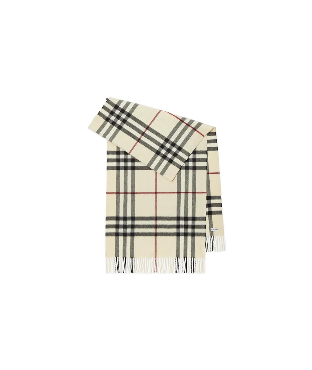BURBERRY Бежевый кашемировый шарф, фото 6